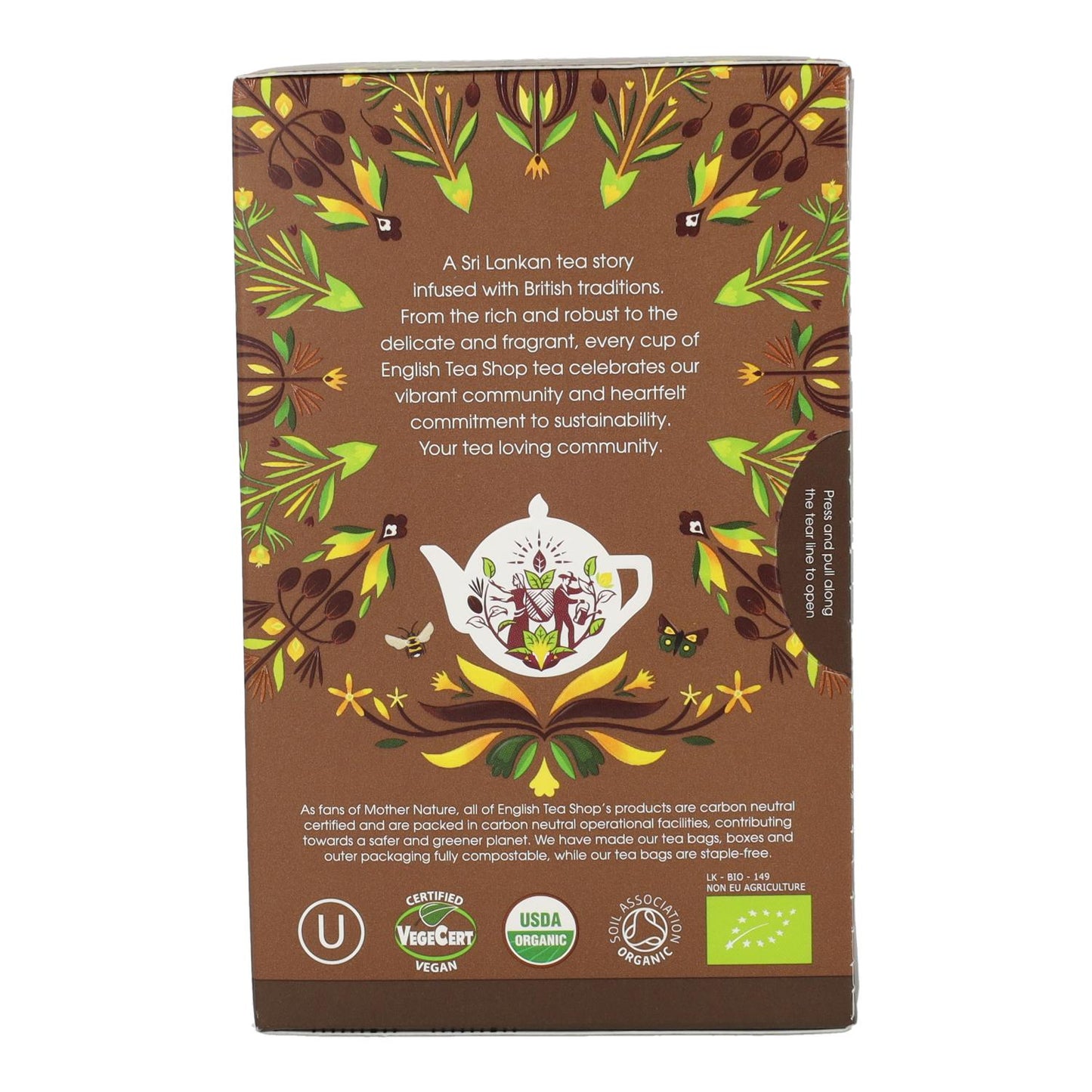 Thé Rooibos chocolat et vanille Bio English Tea Shop 40 g