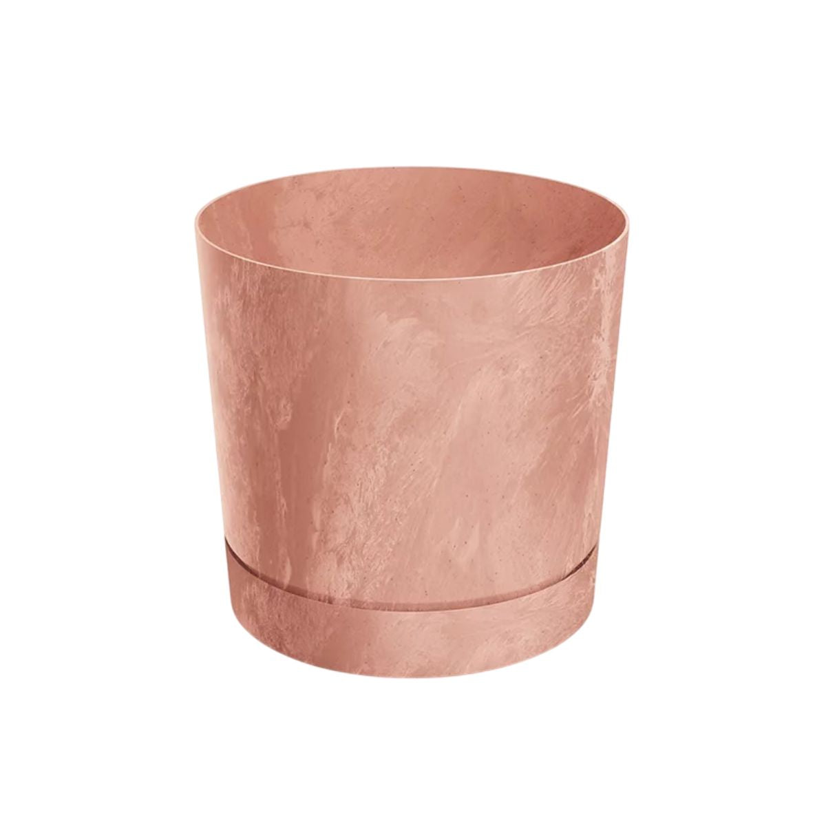 Vaso Pure in cemento con piatto integrato in terracotta  D 30 x 29