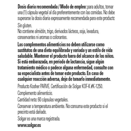 Vitamine D3 (cholécalciférol) 4000 UI (100 μg) 60 gélules végétales Solgar 120 gélules végétales