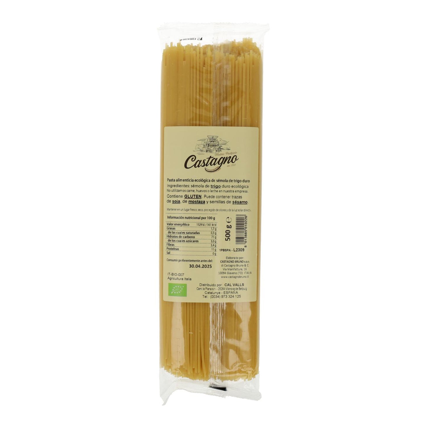 Spaghetti z pszenicy durum ECO Castagno 500 g